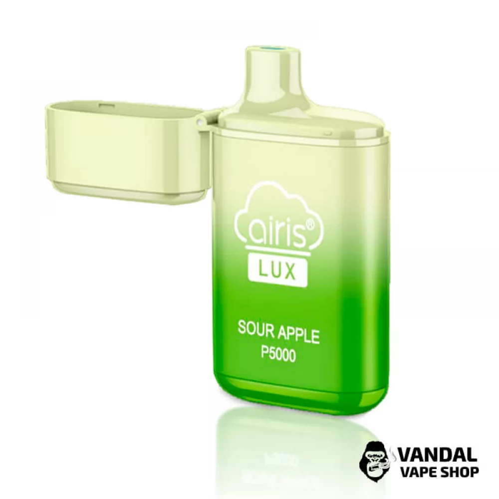 Одноразовый Pod Airis Lux P5000 650 мАч 5% на 5000 затяжек со вкусом кислого яблока Одноразовый Pod Airis Lux P5000 650 мАч 5% на 5000 затяжек со вкусом кислого яблока