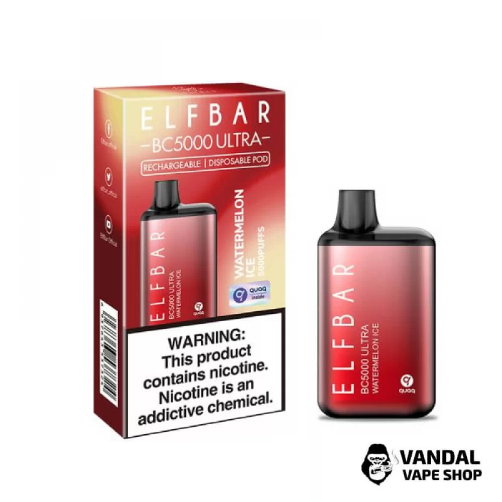 Одноразовый Elf Bar BC5000 Ultra 650 мАч 5% на 5000 затяжек со вкусом арбуза со льдом
