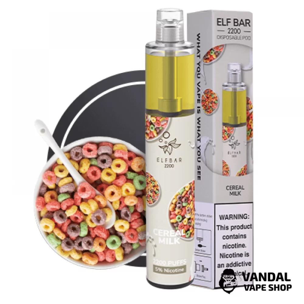 Одноразовая Pod система Elf Bar 2200 Disposable Pod 1250mAh - Cereal Milk со вкусом хлопьев с молоком Одноразовая Pod система Elf Bar 2200 Disposable Pod 1250mAh - Cereal Milk со вкусом хлопьев с молоком