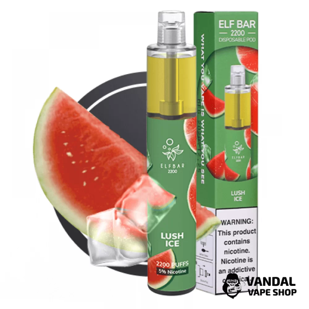 Одноразовая Pod система Elf Bar 2200 Disposable Pod 1250mAh со вкусом арбуза со льдом