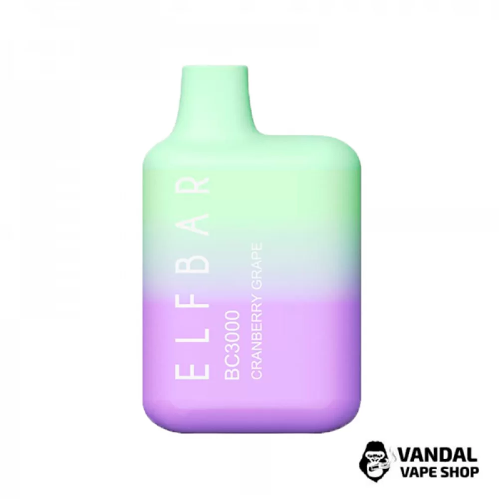 Одноразовый Pod Elf Bar BC3000 Disposable Device 650mAh 5% на 3000 затяжек со вкусом клюквы с виноградом