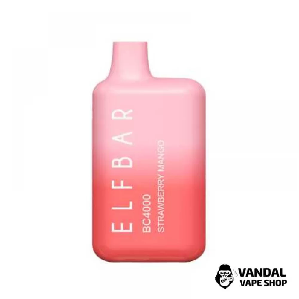 Одноразовый Pod Elf Bar BC4000 Disposable Device 650mAh 5% на 4000 затяжек со вкусом клубники и манго Одноразовый Pod Elf Bar BC4000 Disposable Device 650mAh 5% на 4000 затяжек со вкусом клубники и манго