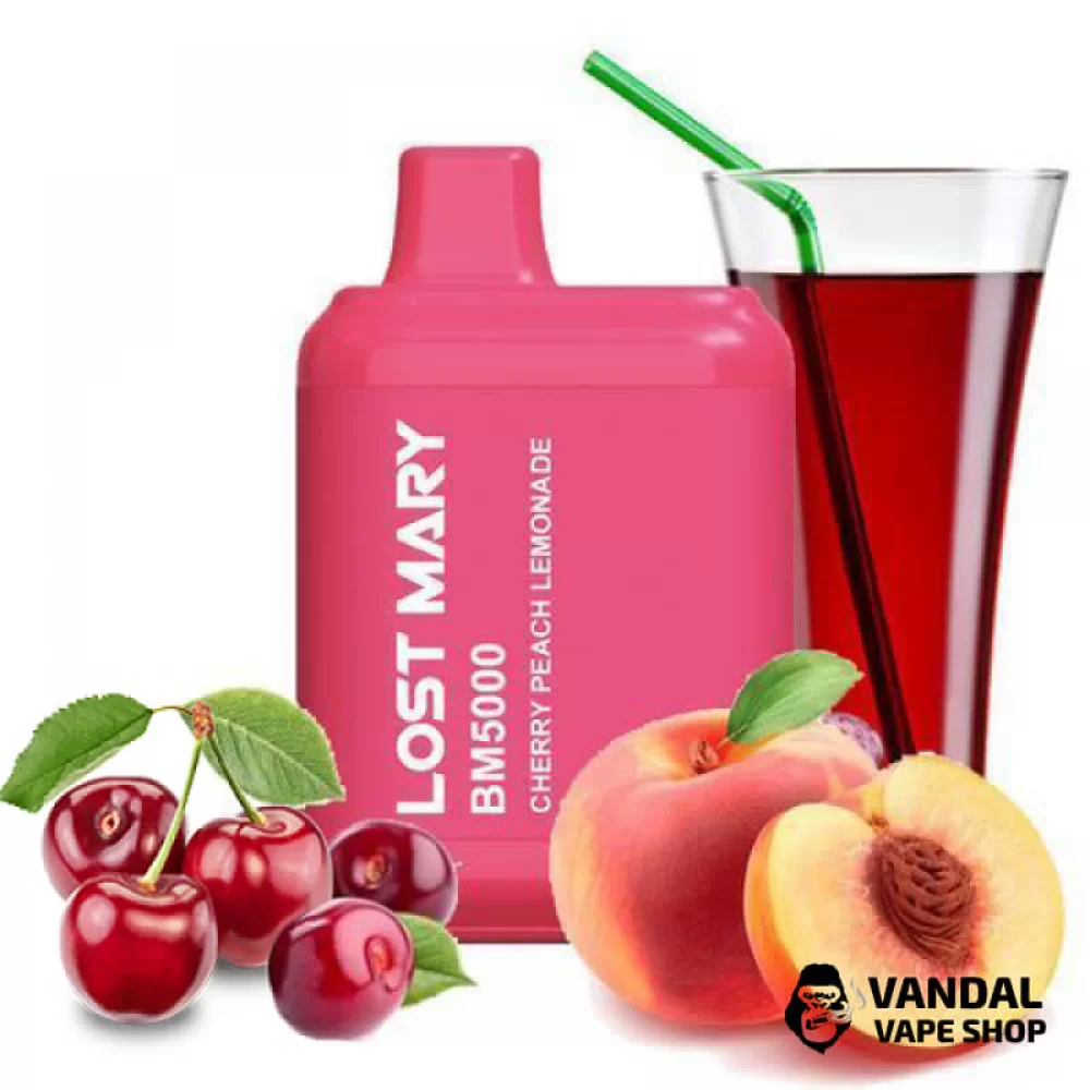 Одноразовый Pod Lost Mary BM5000 650 мАч 5% на 5000 затяжек со вкусом вишнёво-персикового лимонада