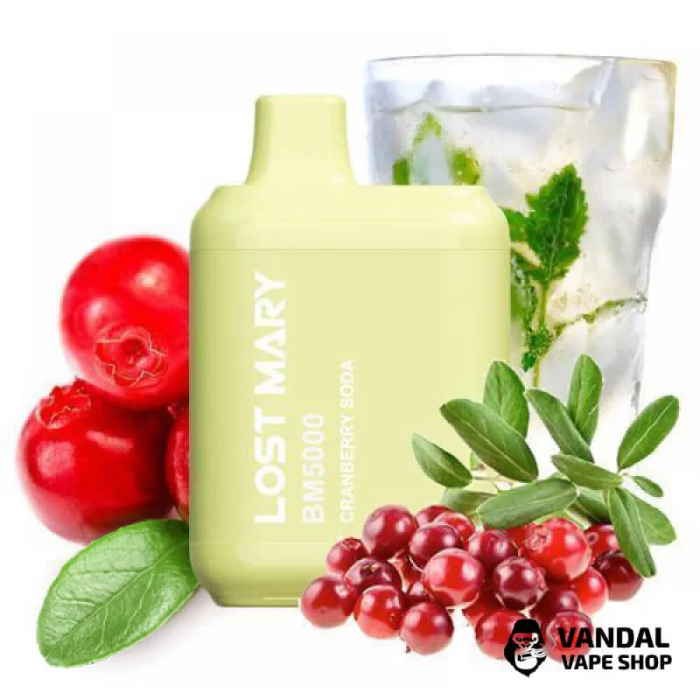 Одноразовый Pod Lost Mary BM5000 650 мАч 5% на 5000 затяжек со вкусом клюквенной газировки