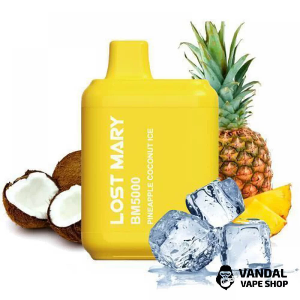 Одноразовый Pod Lost Mary BM5000 650 мАч 5% на 5000 затяжек со вкусом ананаса и кокоса со льдом