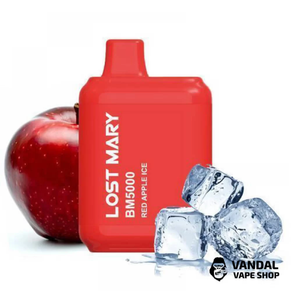 Одноразовый Pod Lost Mary BM5000 650 мАч 5% на 5000 затяжек со вкусом красного яблока со льдом