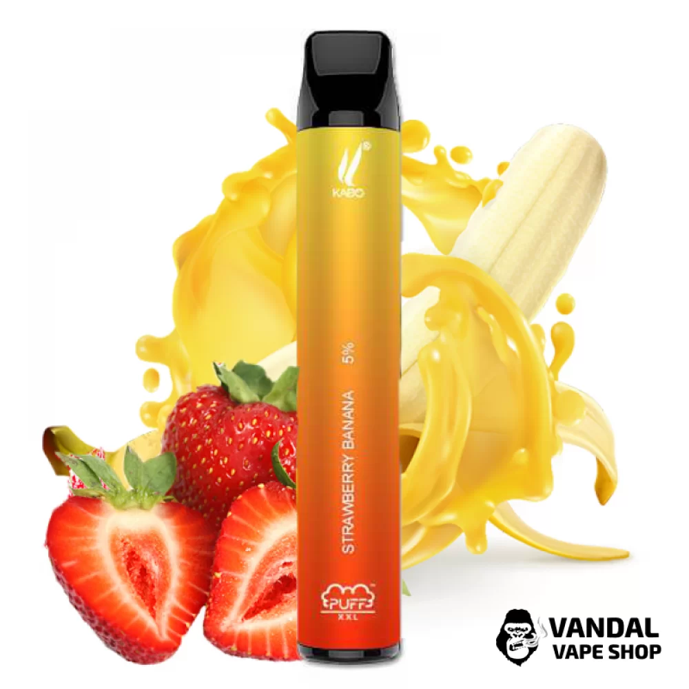 Одноразовая Pod система Puff XXL Disposable Kit 1200 mAh на 1600 затяжек со вкусом клубники и банана Одноразовая Pod система Puff XXL Disposable Kit 1200 mAh на 1600 затяжек со вкусом клубники и банана