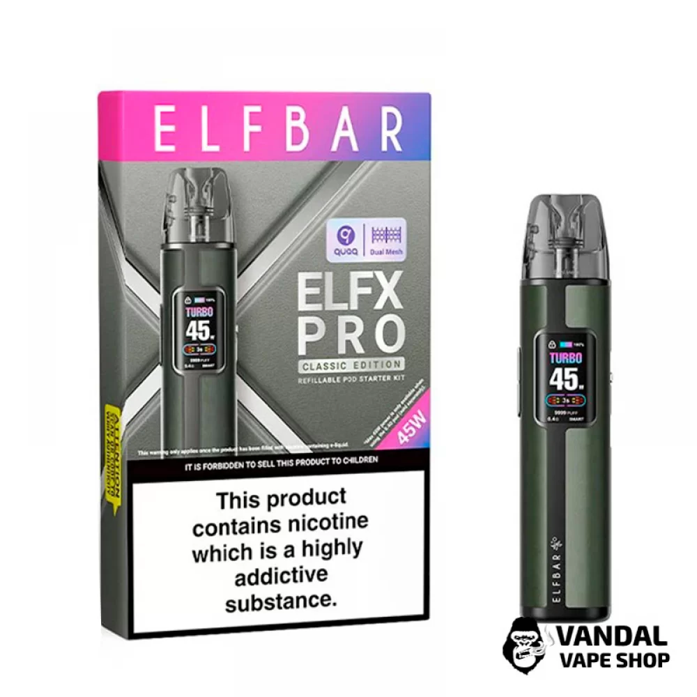 Стартовый набор Elf Bar ELFX PRO Classic Edition в сером цвете