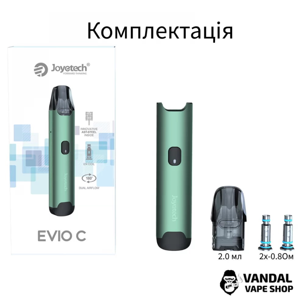 Pod-система Joyetech Evio C Pod Kit 800 мАч в зелёном цвете