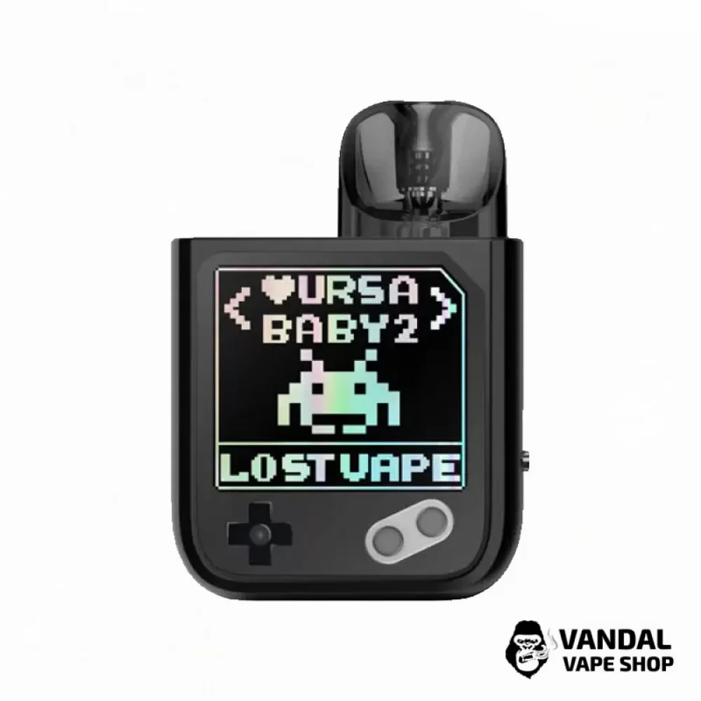 Оригинальная Pod-система Lost Vape Ursa Baby 2 Pod Kit в черном цвете с черным узором