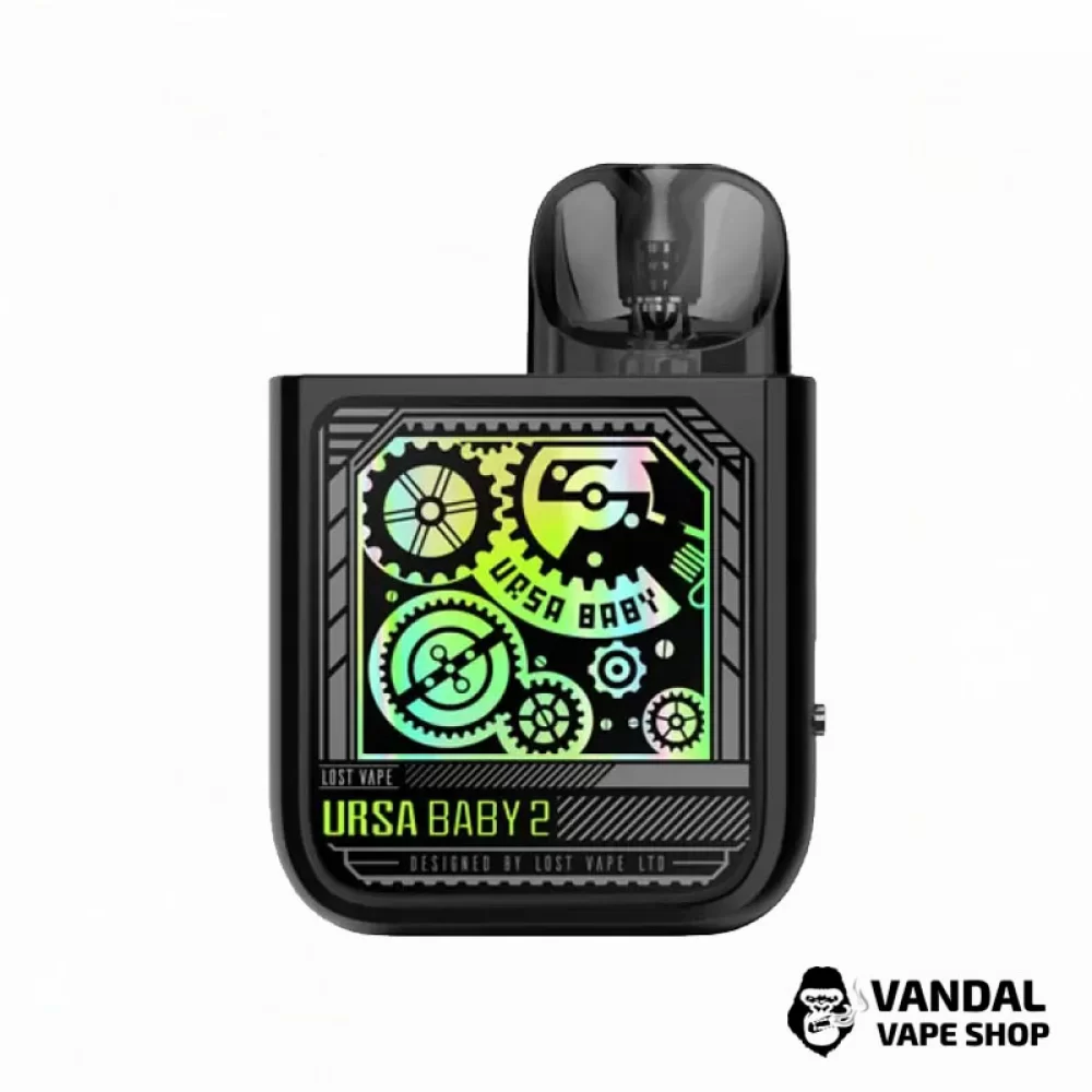 Оригинальная Pod-система Lost Vape Ursa Baby 2 Pod Kit в черном цвете с зеленым узором
