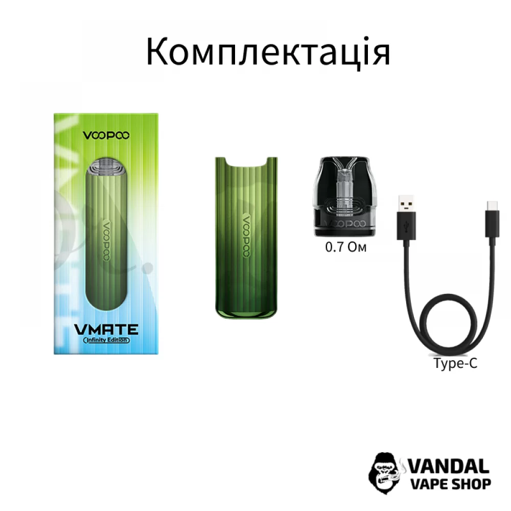 Pod-система Voopoo VMate Infinity Edition в темно-сером цвете