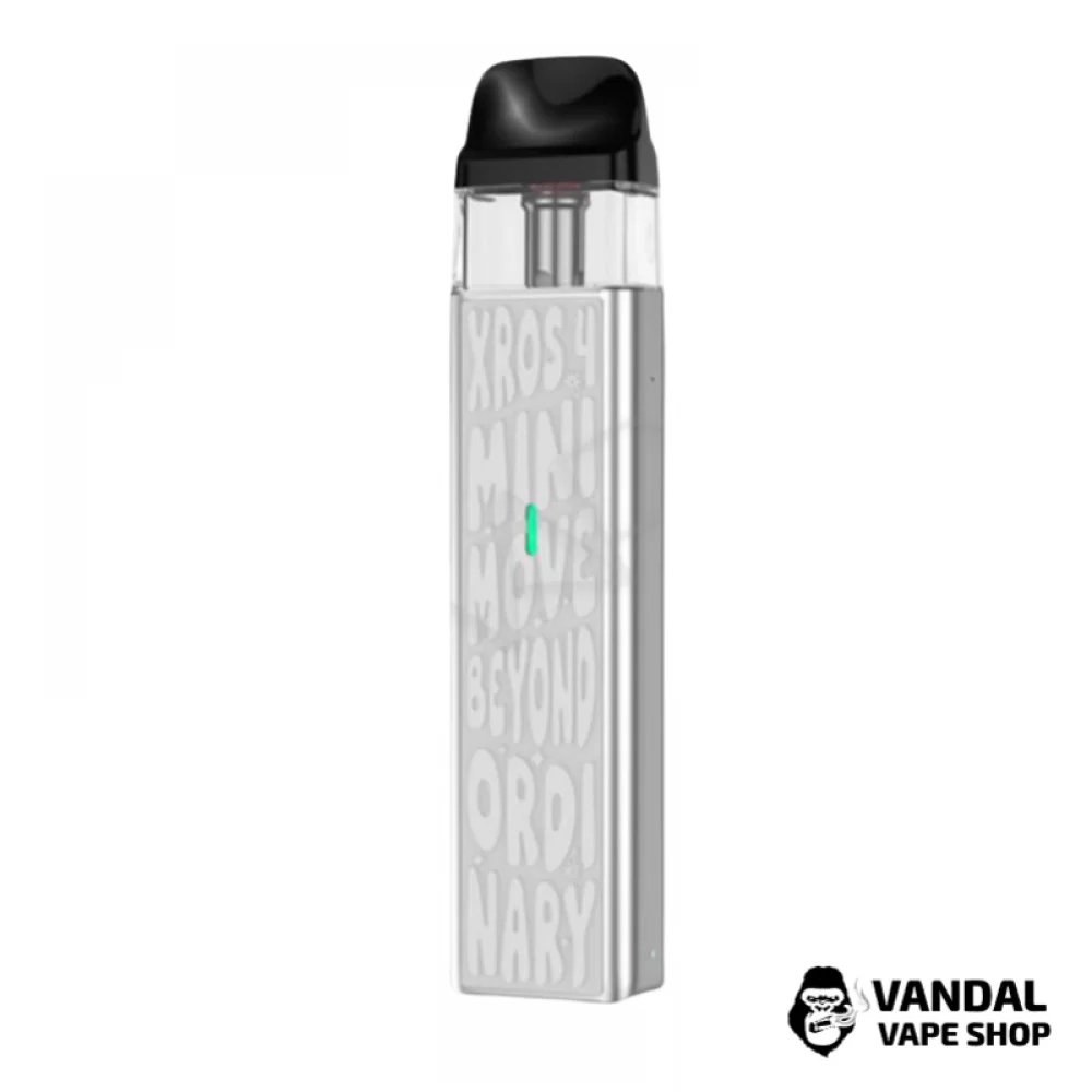 Pod-система Vaporesso XROS 4 Mini Pod Kit (Original) в серебряном цвете с дизайном