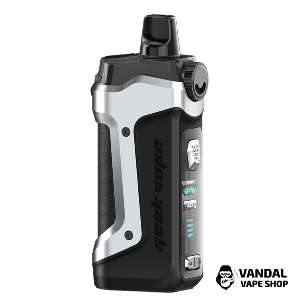 GeekVape Aegis Boost Plus Pod Kit 40W 3-in-1 (Original) в серебристом цвете