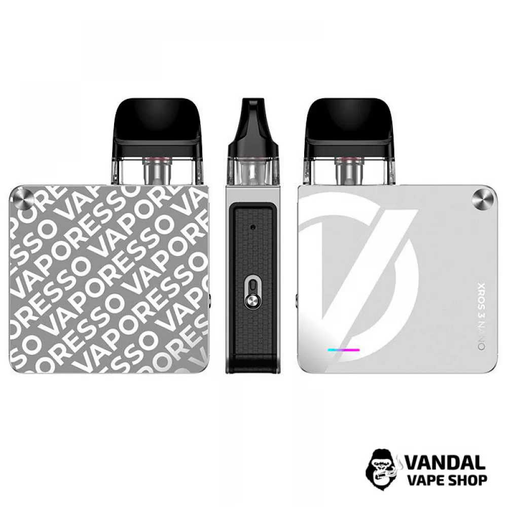 Оригинальный стартовый набор Vaporesso XROS 3 Nano Kit в серебряном цвете Оригинальный стартовый набор Vaporesso XROS 3 Nano Kit в серебряном цвете