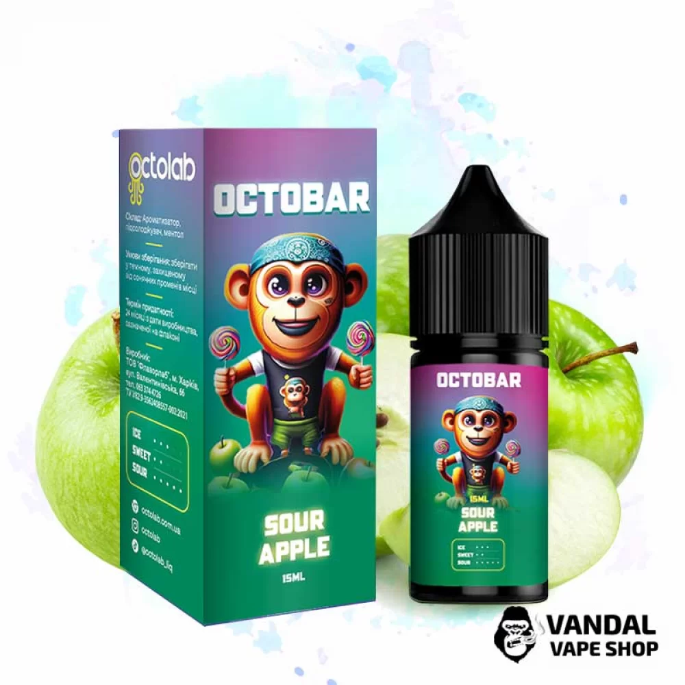 Набор Octo Bar NFT Salt 30 мл 50 мг Hard со вкусом кислого яблока