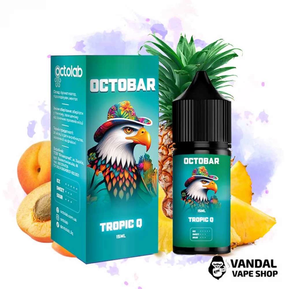 Набор Octo Bar NFT Salt 30 мл 50 мг со вкусом ананаса, манго, персика Набор Octo Bar NFT Salt 30 мл 50 мг со вкусом ананаса, манго, персика