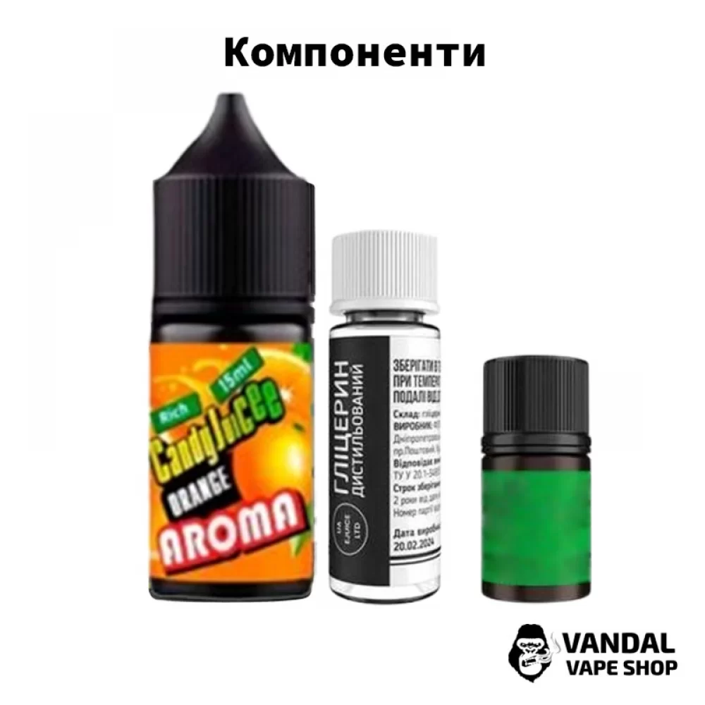 Набор для самозамеса Candy Juice Premium Salt  со вкусом Малини 30 мл 65 мг