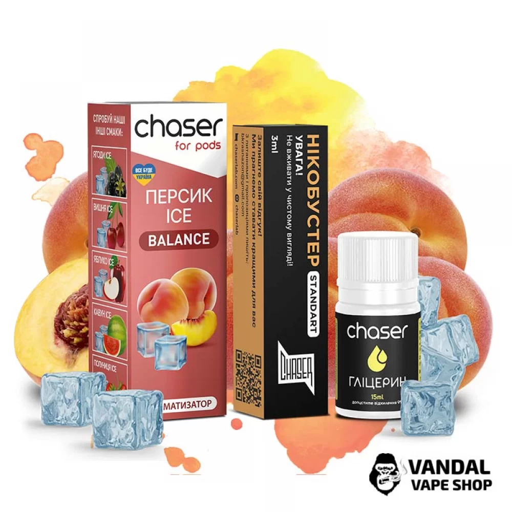Набор для самозамеса Chaser ForPods Ice 10 мл 50 мг со вкусом персика с холодком
