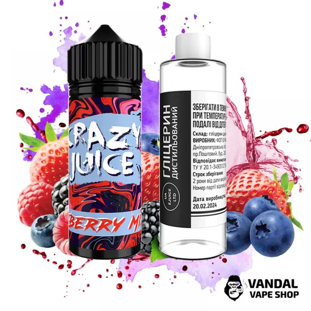 Набор для самозамеса Crazy Juice Organic 120 мл 3 мг со вкусом ягод