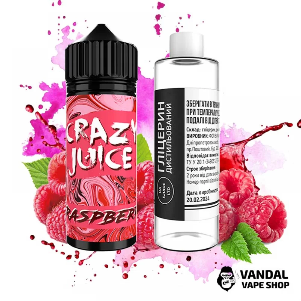 Набор для самозамеса Crazy Juice Organic 120 мл 3 мг со вкусом малины