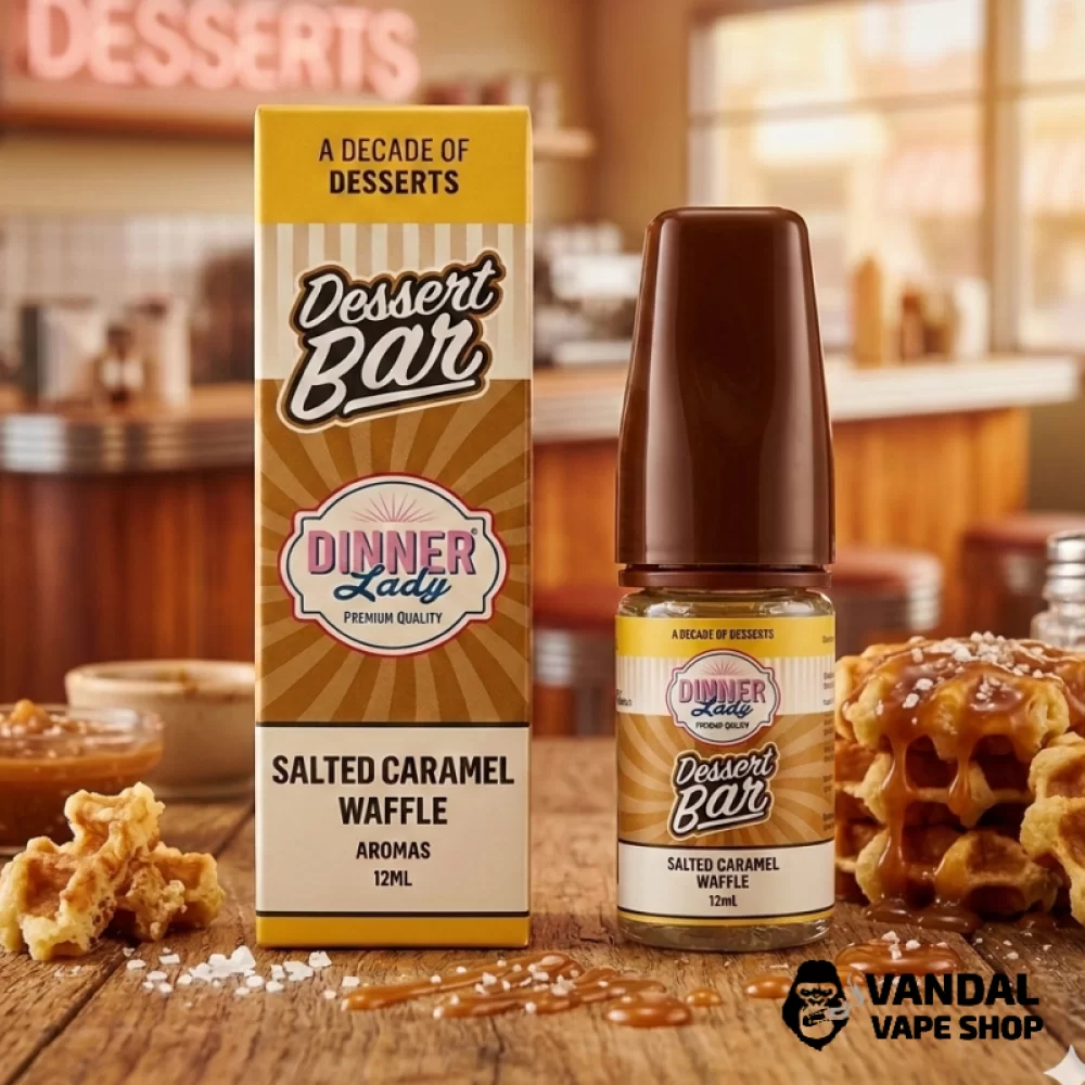 Набір для самозамісу Dinner Lady Dessert Bar 30 мл 50 мг зі смаком вафель з солоною карамелю