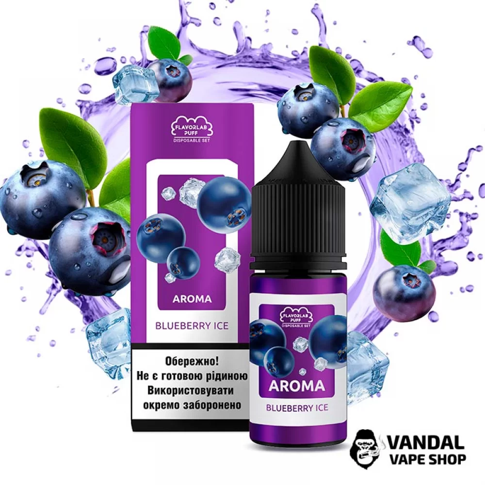 Набір Flavorlab Disposable Puff 30 мл 50 мг зі смаком чорниці з холодком