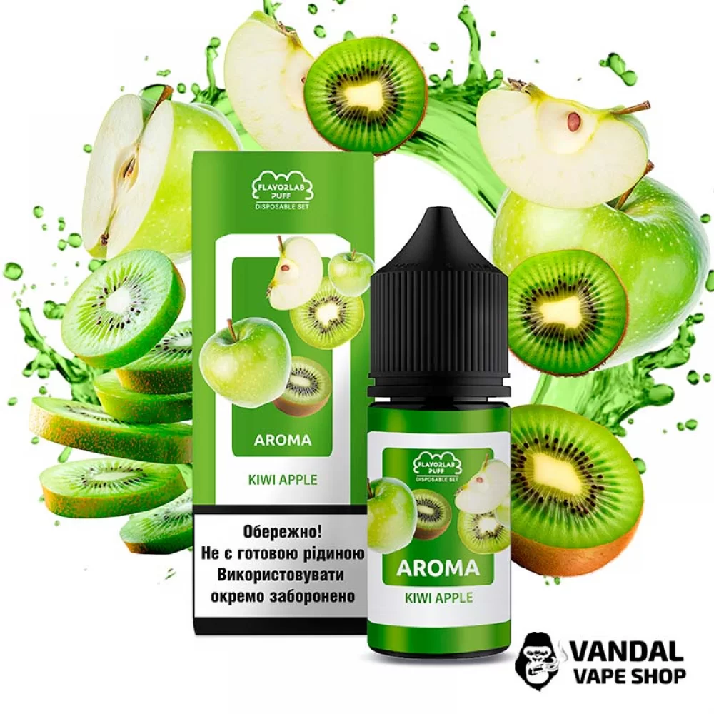 Набор Flavorlab Disposable Puff 30 мл 50 мг со вкусом киви и яблока Набор Flavorlab Disposable Puff 30 мл 50 мг со вкусом киви и яблока