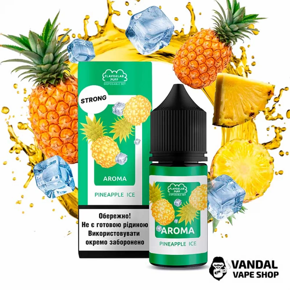 Набор для самозамеса Flavorlab Disposable Puff Strong 30 мл 50 мг со вкусом ананаса с холодком