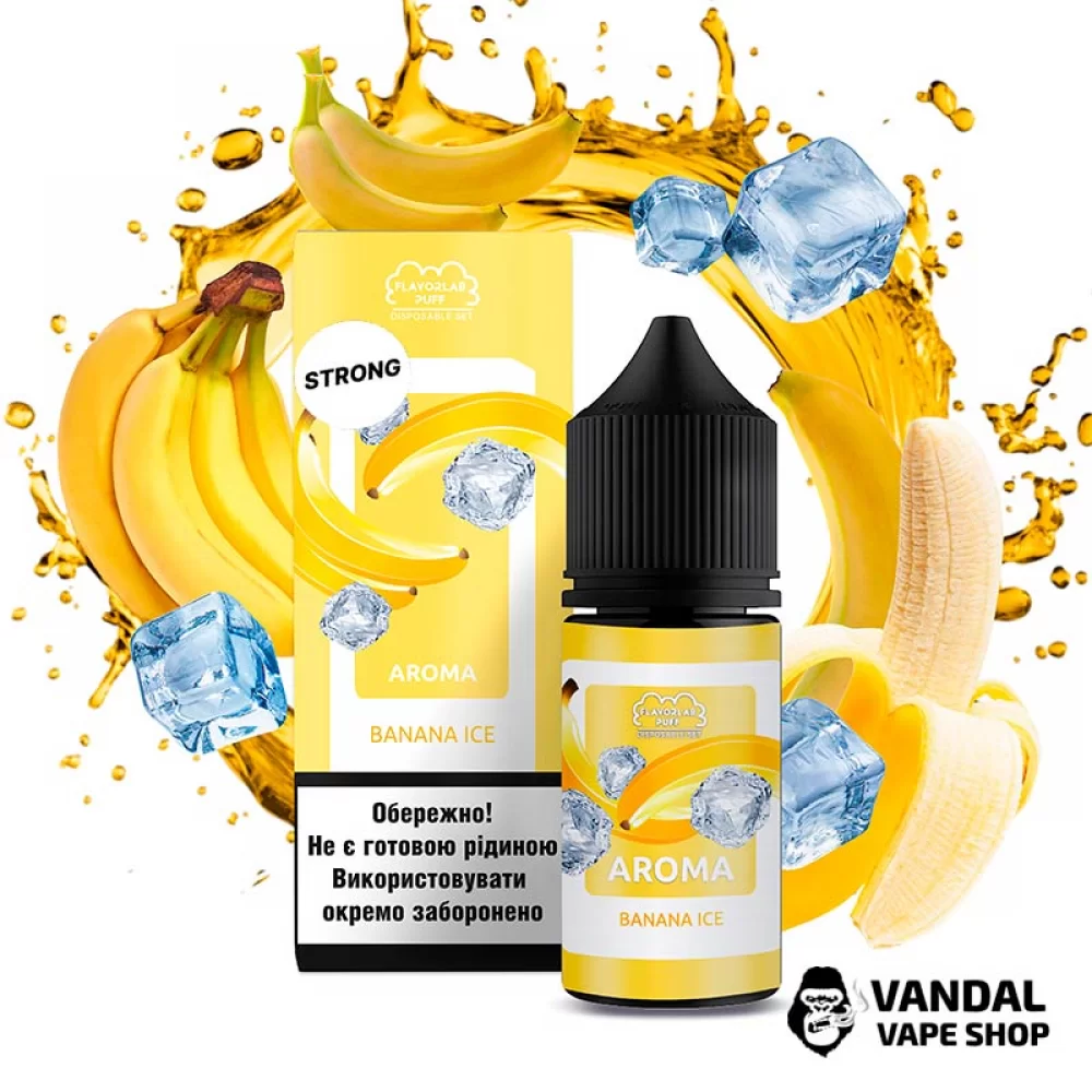Набір для самозамісу  Flavorlab Disposable Puff Strong 30 мл 50 мг зі смаком банану з холодком
