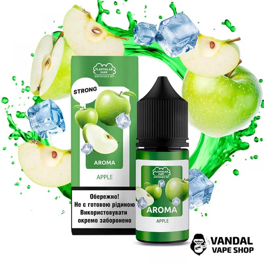 Набор для самозамеса Flavorlab Disposable Puff Strong 30 мл 50 мг со вкусом яблока