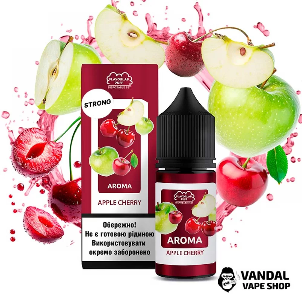 Набор для самозамеса Flavorlab Disposable Puff Strong 30 мл 50 мг со вкусом яблока и вишни Набор для самозамеса Flavorlab Disposable Puff Strong 30 мл 50 мг со вкусом яблока и вишни