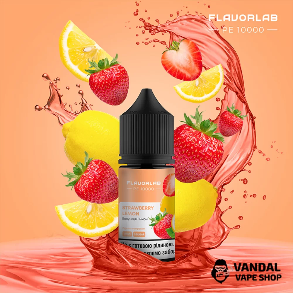 Набор для самозамеса Flavorlab PE 10000 30 мл 50 мг со вкусом клубники и лимона Набор для самозамеса Flavorlab PE 10000 30 мл 50 мг со вкусом клубники и лимона