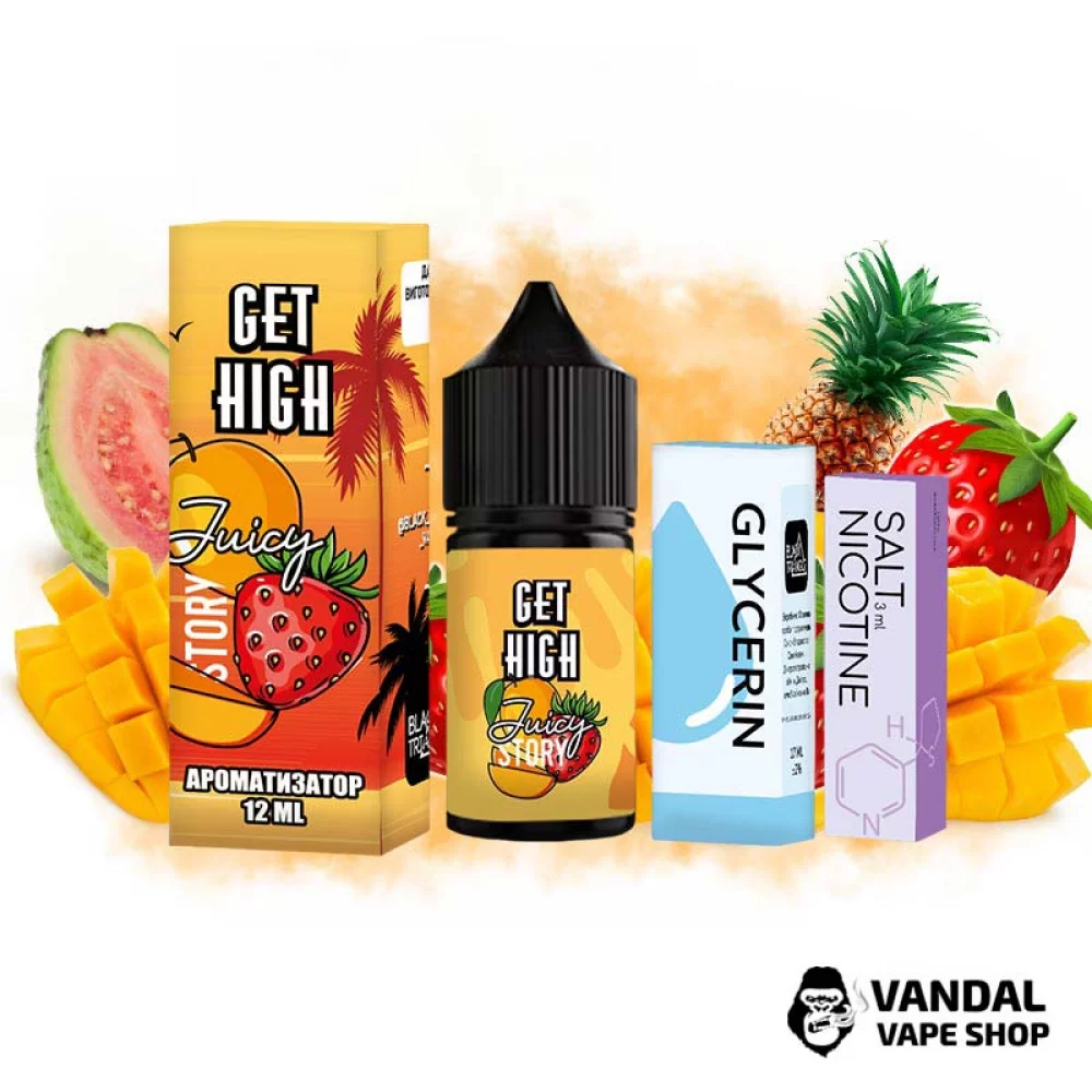 Набор для самозамеса Get High 30 мл 25 мг со вкусом спелого манго с клубникой