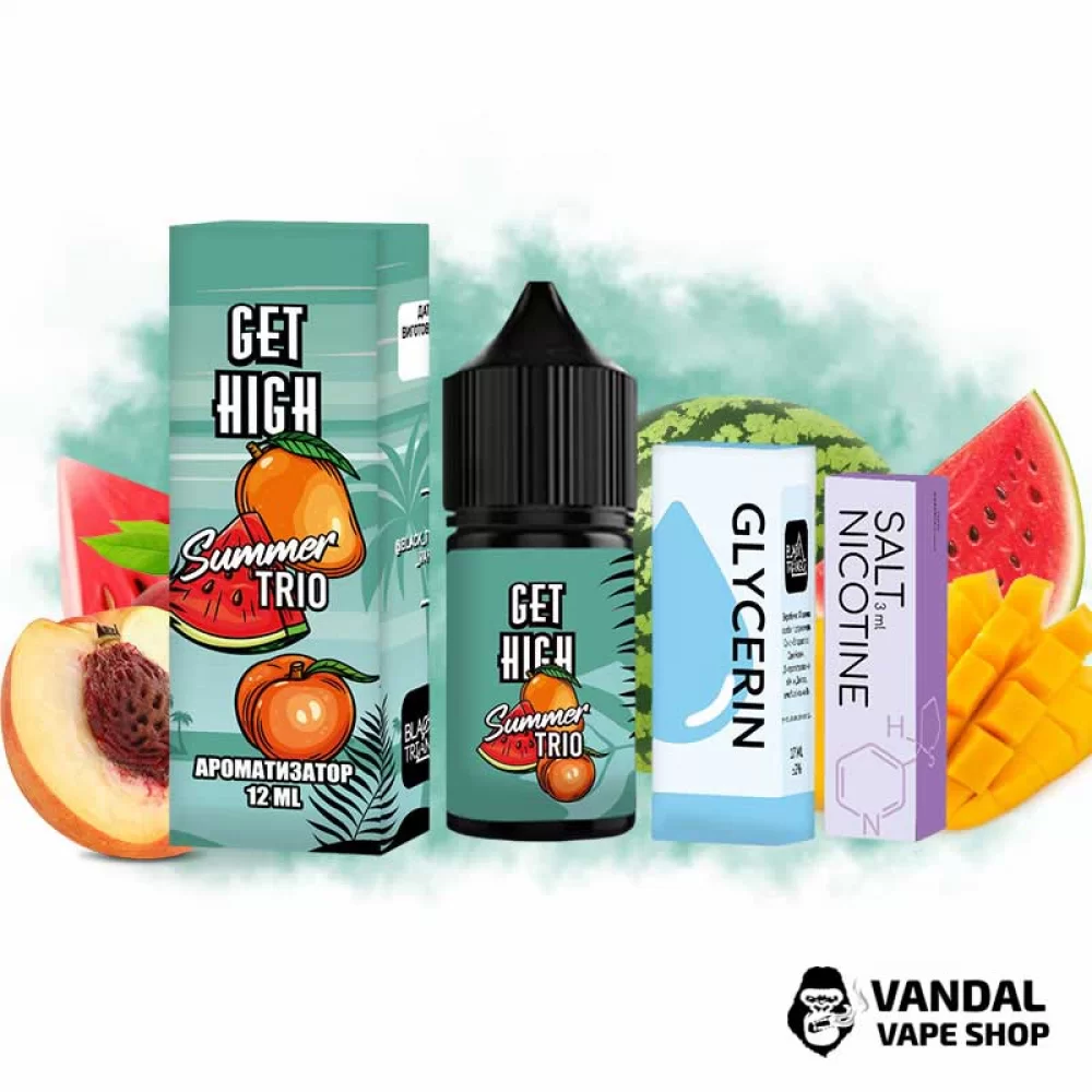 Набор для самозамеса Get High 30 мл 50 мг со вкусом арбуза, персика, манго