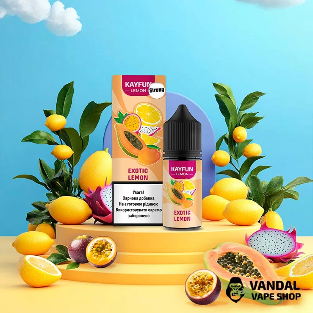 Набор для самозамеса Kayfun Lemon Strong 30 мл 50 мг со вкусом экзотичных фруктов с лимоном