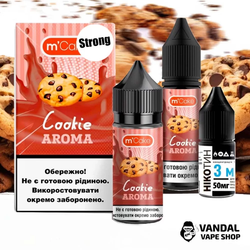 Набор для самозамеса M-Cake Strong 30 мл 50 мг со вкусом печенья Набор для самозамеса M-Cake Strong 30 мл 50 мг со вкусом печенья
