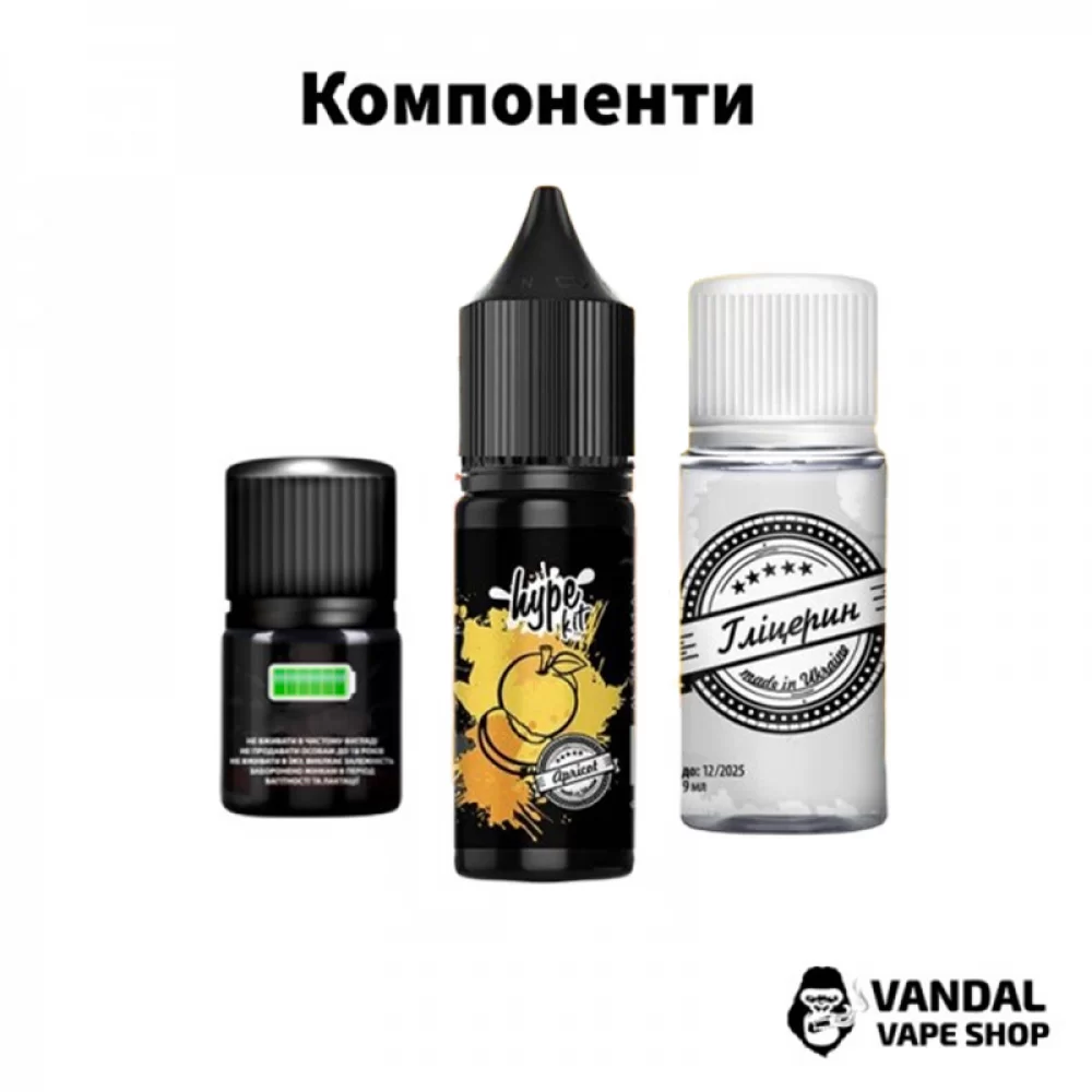 Набор для самозамеса Hype 15 мл 25 мг со вкусом малины Набор для самозамеса Hype 15 мл 25 мг со вкусом малины