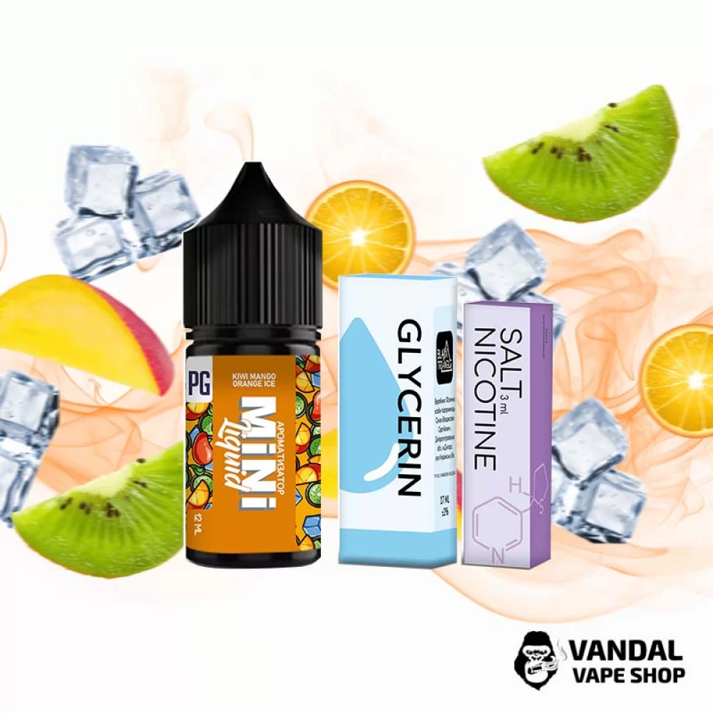 Набор для самозамеса Mini Liquid  30 мл 25 мг со вкусом киви, манго и апельсина с холодком