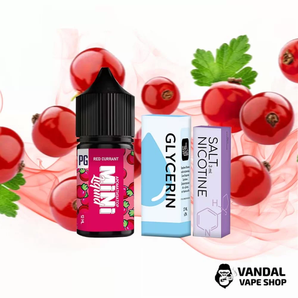 Набор для самозамеса Mini Liquid  30 мл 25 мг со вкусом красной смородины
