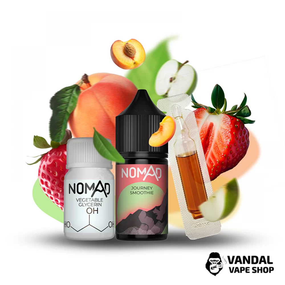 Набор для самозамеса Nomad 30 мл 50 мг со вкусом смузи с яблоком, персиком и клубникой