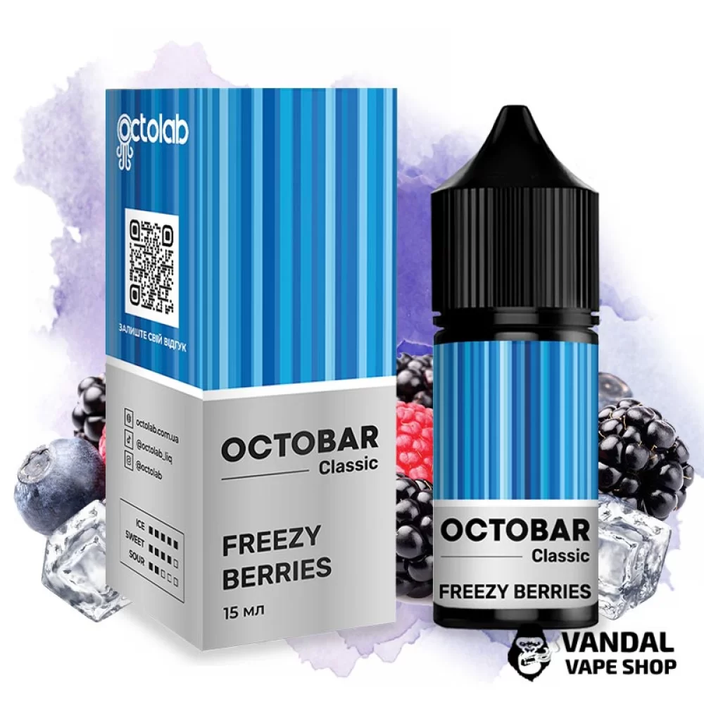 Набор OctoBar Salt 30 мл 50 мг Hard со вкусом ягод ежевики и черники с холодком