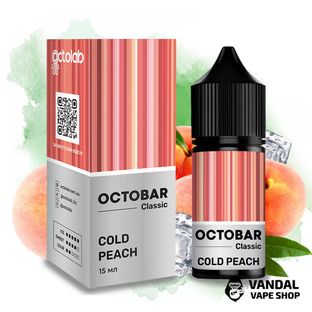 Набор OctoBar Salt 30 мл 50 мг со вкусом персика нектарина с холодком Набор OctoBar Salt 30 мл 50 мг со вкусом персика нектарина с холодком