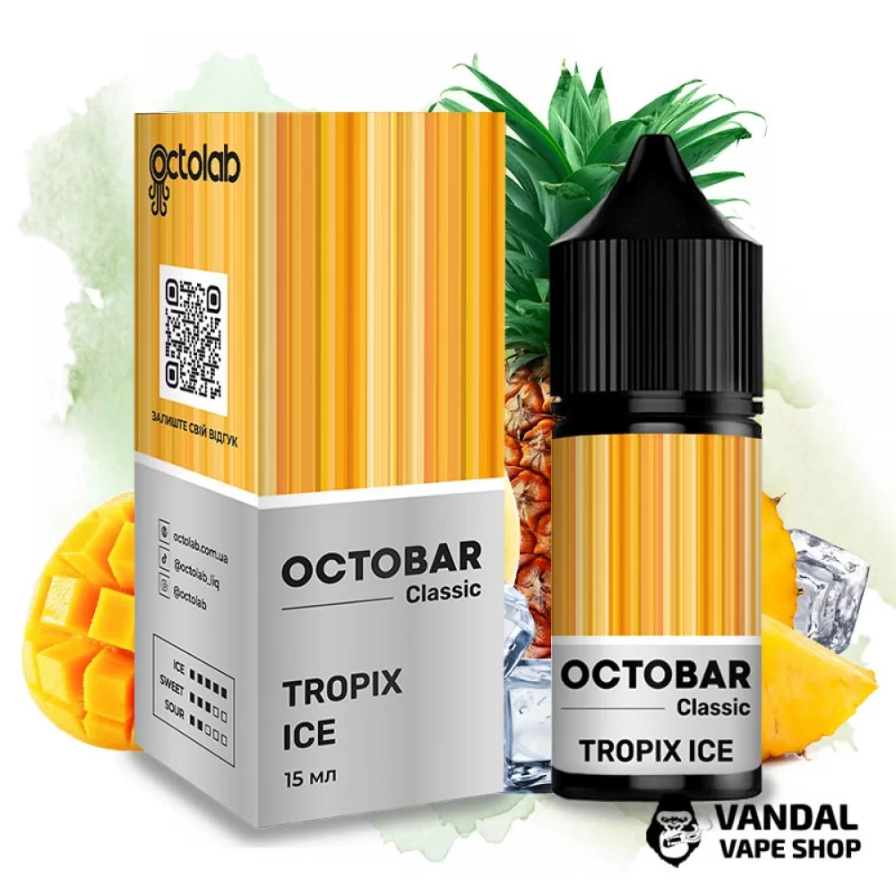 Набор OctoBar Salt 30 мл 50 мг Hard со вкусом манго и ананаса с холодком Набор OctoBar Salt 30 мл 50 мг Hard со вкусом манго и ананаса с холодком
