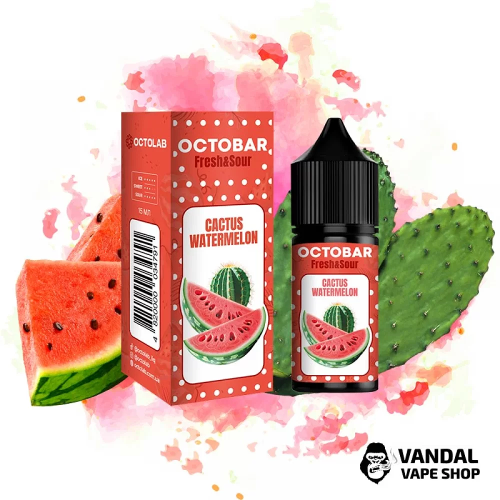 Набор для самозамеса Octobar Fresh & Sour 30 мл 50 мг Hard со вкусом кактуса и арбуза