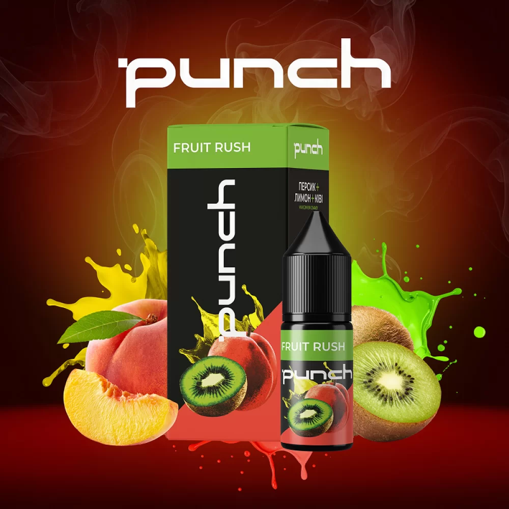 Набор для самозамеса Punch 10 мл 60 мг со вкусом персик, киви и лимон Набор для самозамеса Punch 10 мл 60 мг со вкусом персик, киви и лимон