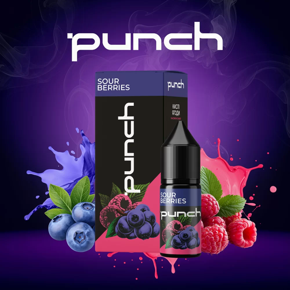 Набор для самозамеса Punch 10 мл со вкусом малины и черники Набор для самозамеса Punch 10 мл со вкусом малины и черники