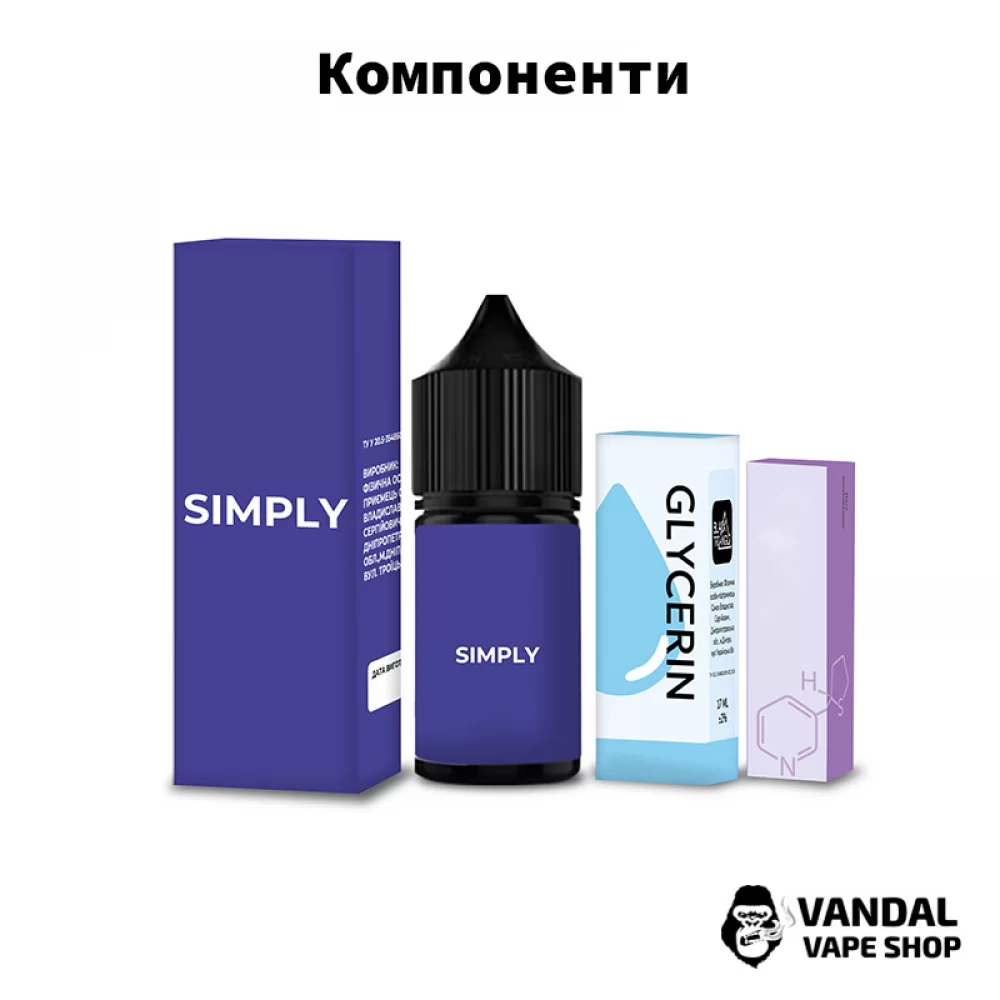 Набір для самозамісу Simply 30 мл 25 мг зі смаком жуйки з бананом
