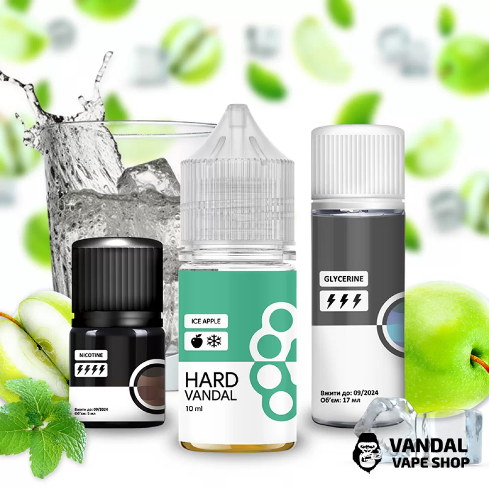 Набір для самозамісу HARD VANDAL 30 мл 65 мг зі смаком яблука з холодком