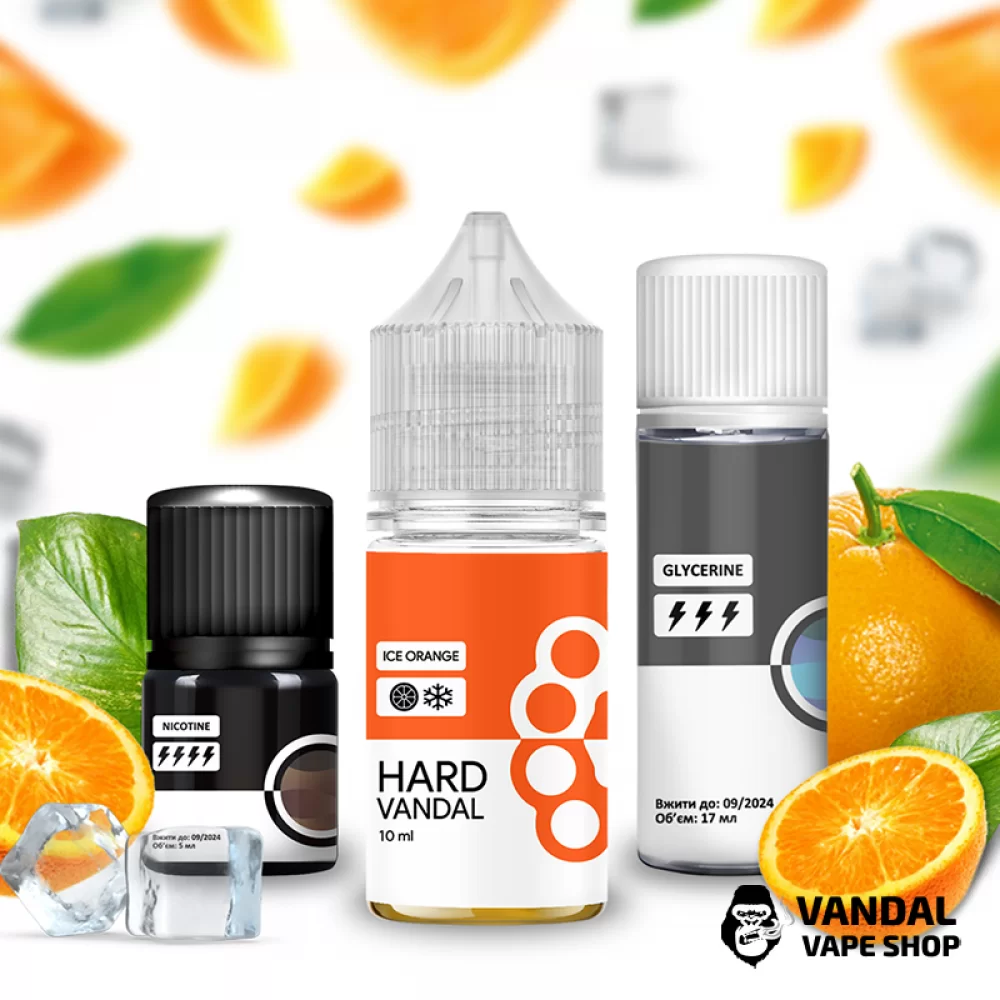 Набор для самозамеса HARD VANDAL 30 мл 65 мг со вкусом апельсина с холодком